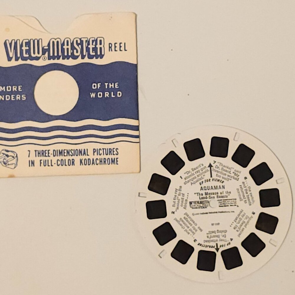 VINTAGE AQUAMAN View Master Reel 1966 The Menace of the Land Sea Beasts